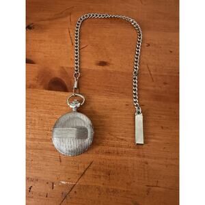 Nat Nast Luxury Originals Silver Tone Quartz Hunter Style Pocket Watch Since1946